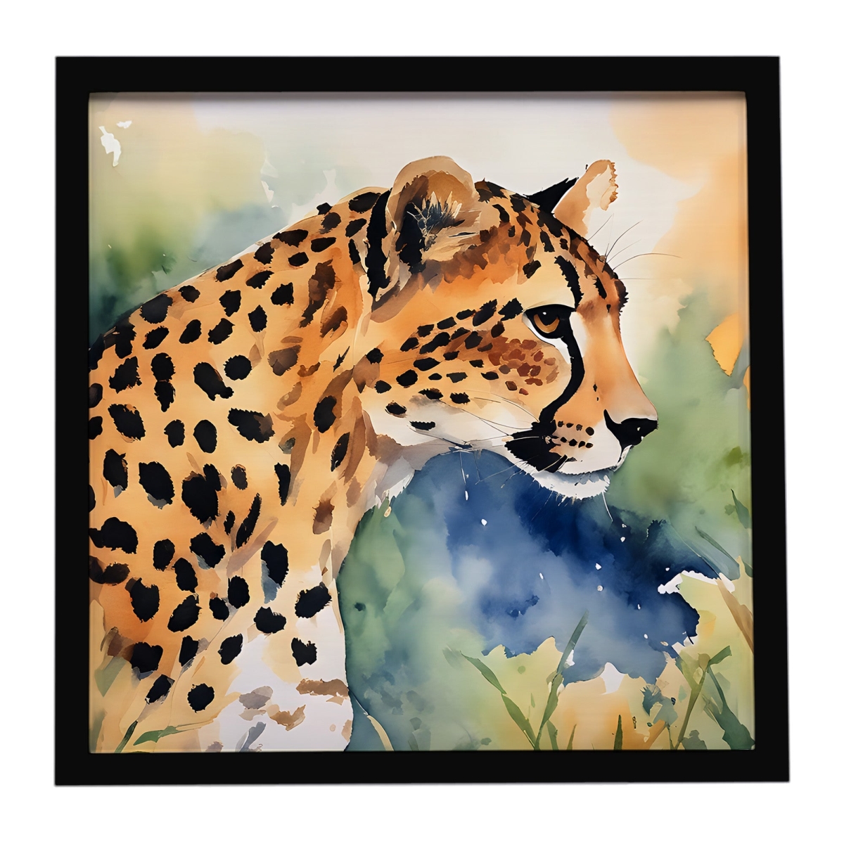 DAC2888MFP88 8 x 8 in. Cheetah Framed Metal Print