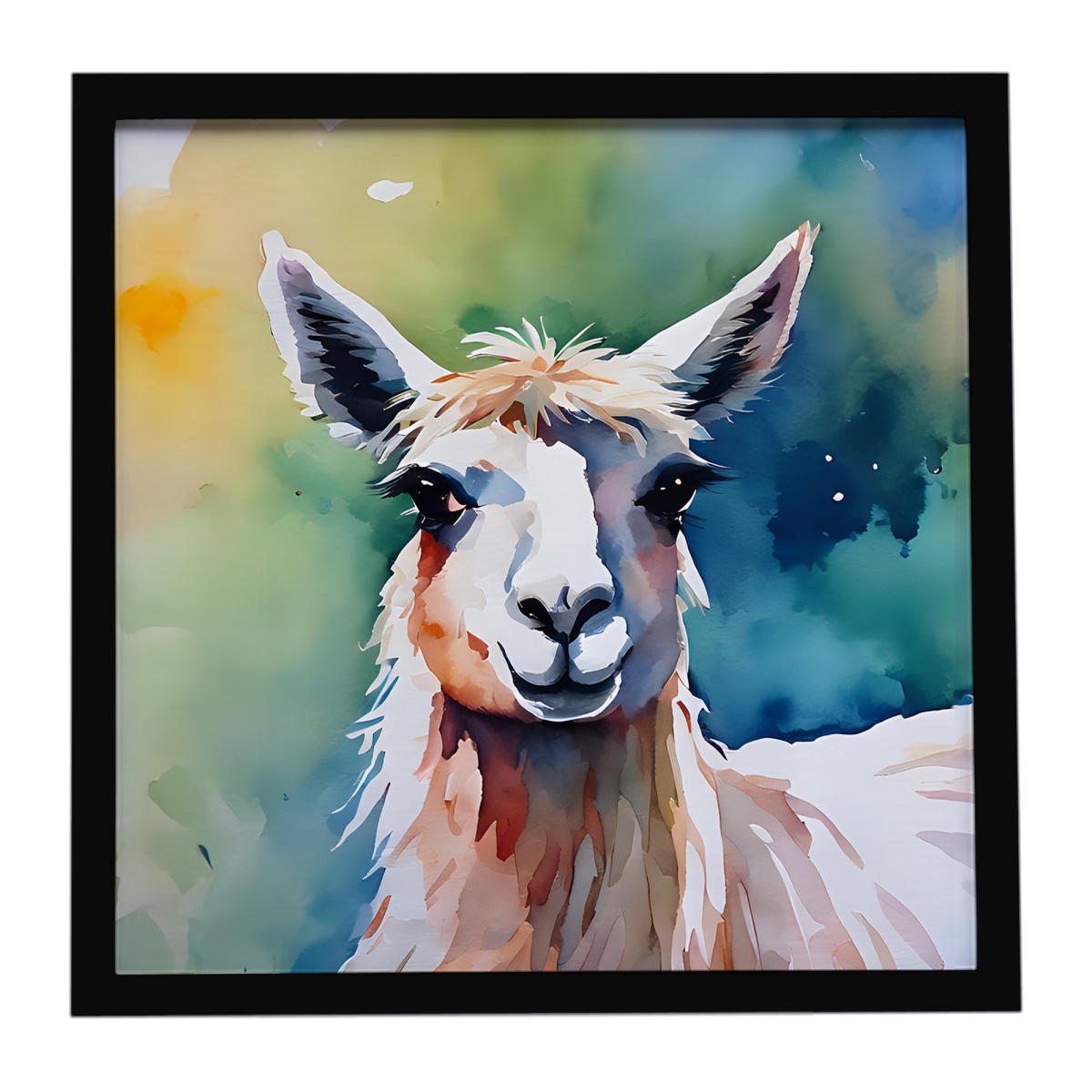 DAC2957MFP88 8 x 8 in. Llama Framed Metal Print
