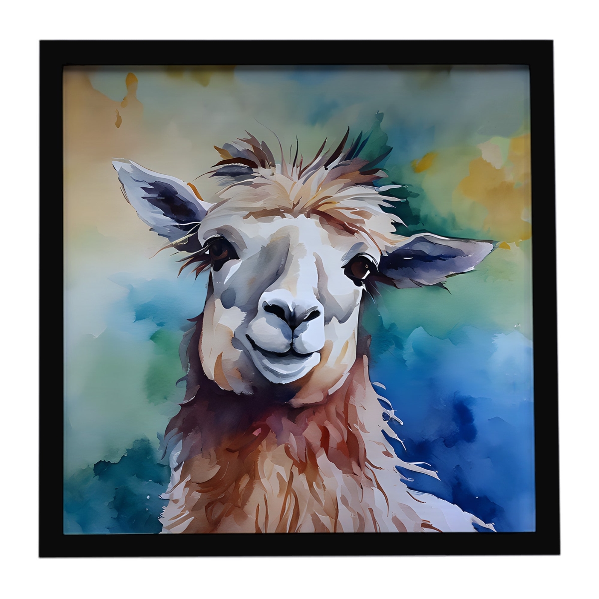 DAC2960MFP88 8 x 8 in. Llama Framed Metal Print