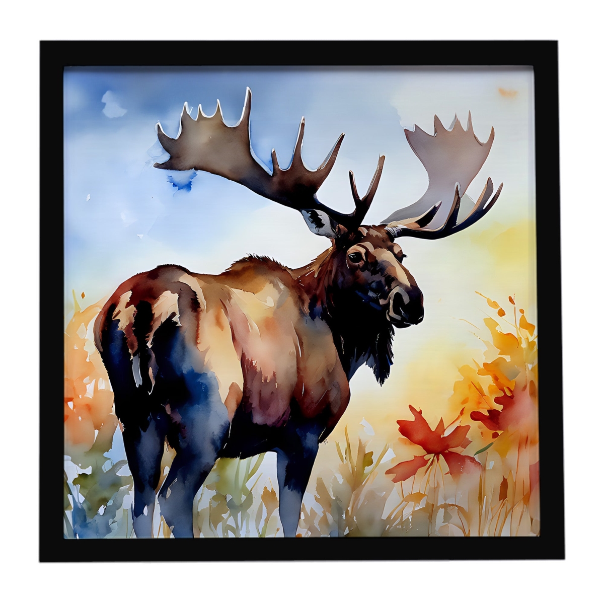 DAC2962MFP88 8 x 8 in. Moose Framed Metal Print