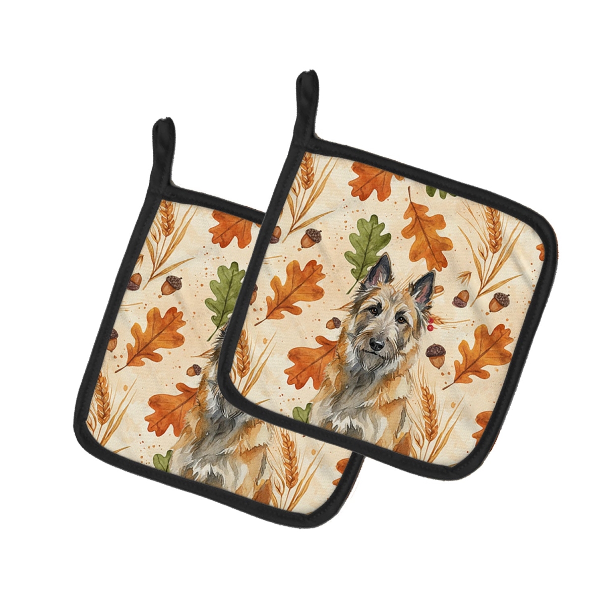 Picture of Carolines Treasures WDK7707PTHD 7.5 x 7.5 in. Belgian Laekenois Heirloom Fall Pair of Pot Holders