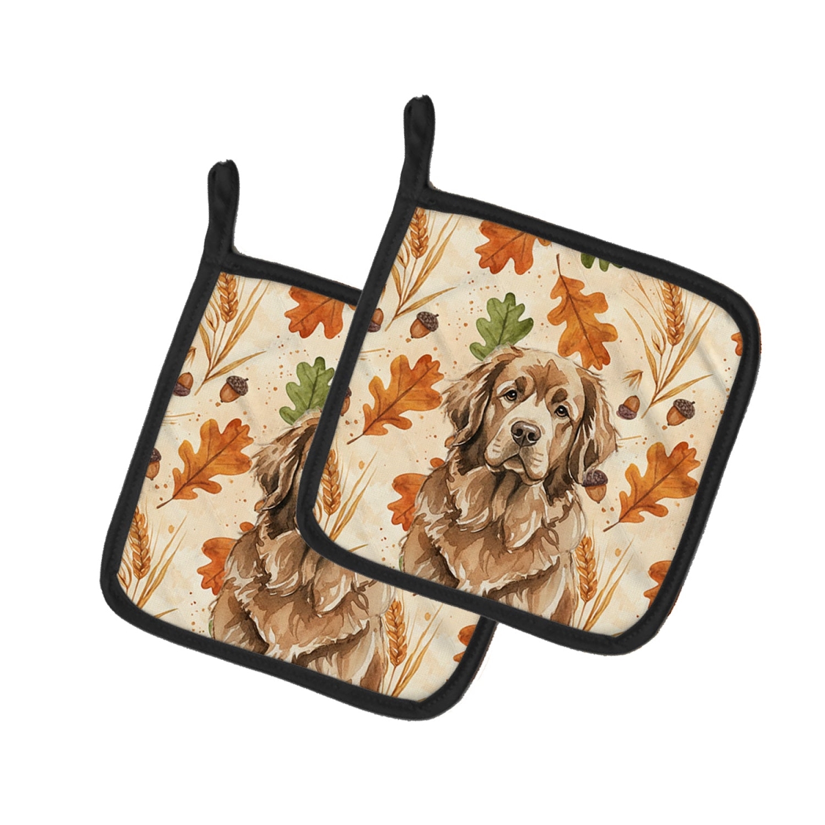 Picture of Carolines Treasures WDK7925PTHD 7.5 x 7.5 in. Brown Found Land Heirloom Fall Pair of Pot Holders