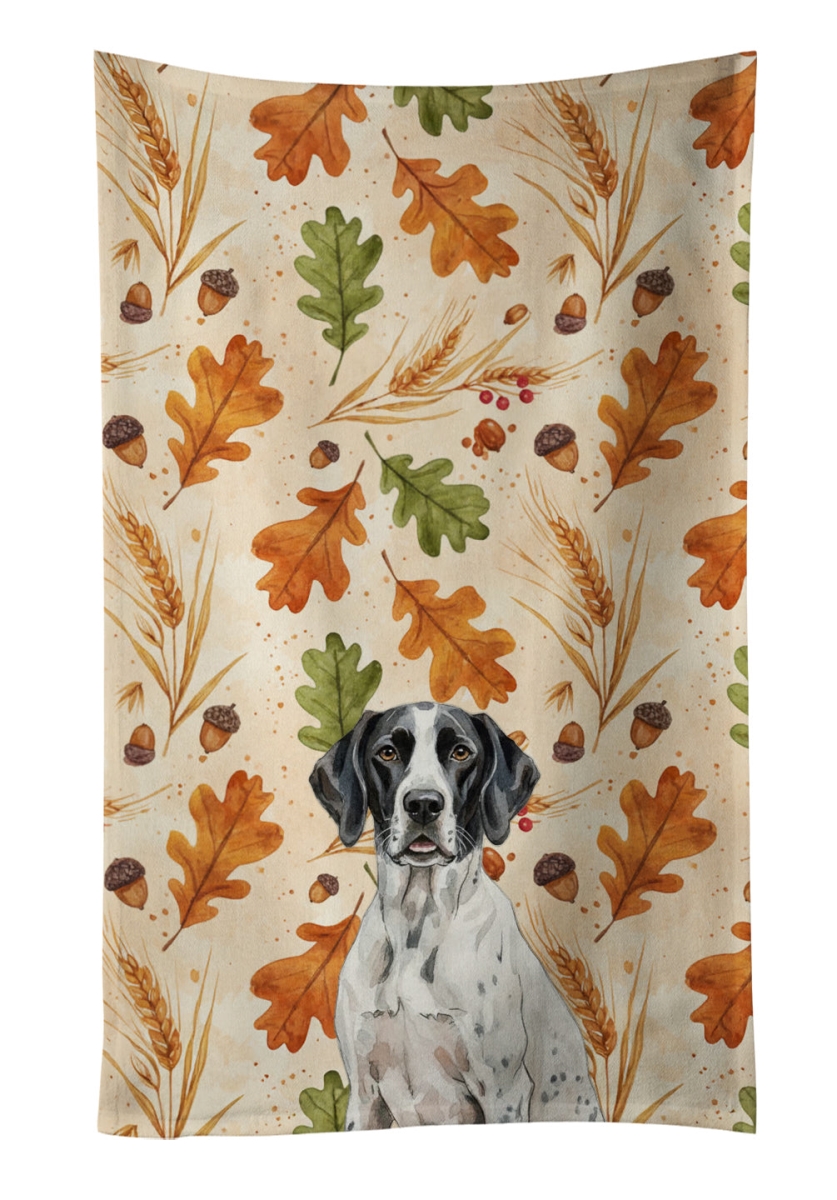 WDK7954KTWL 25 x 15 in. Black & White Pointer Heirloom Fall Kitchen Towel