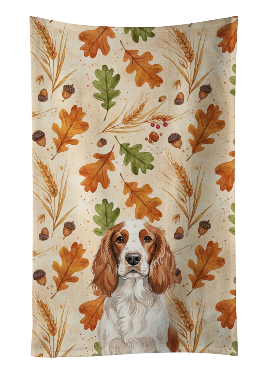 WDK8048KTWL 25 x 15 in. Welsh Springer Spaniel Heirloom Fall Kitchen Towel