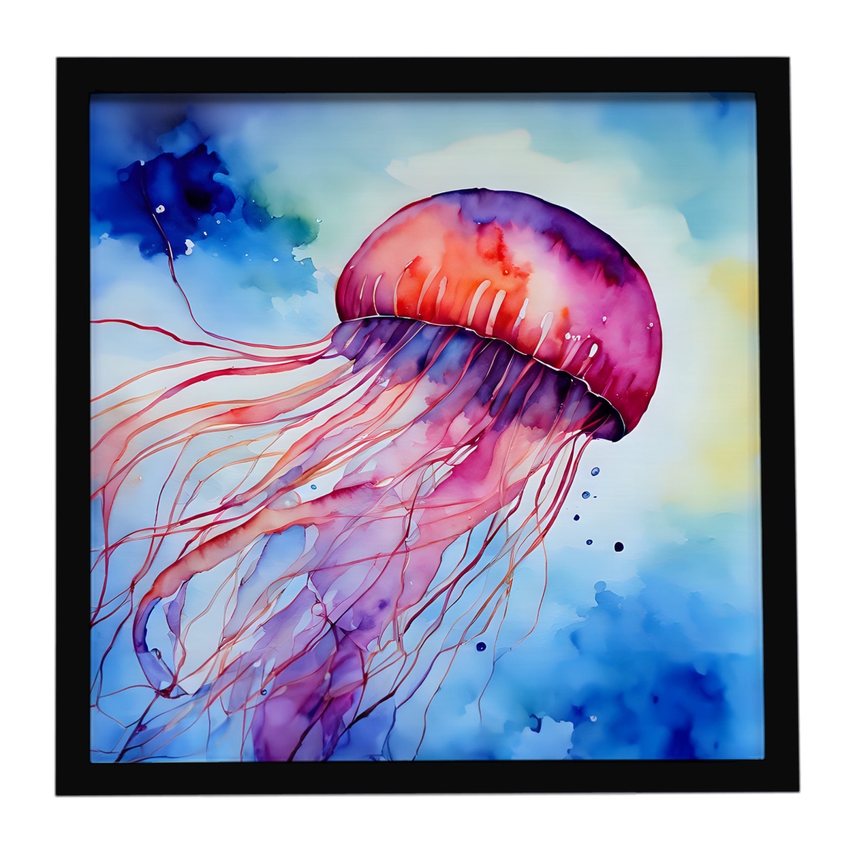 DAC2792MFP88 8 x 8 in. Jellyfish Framed Metal Print