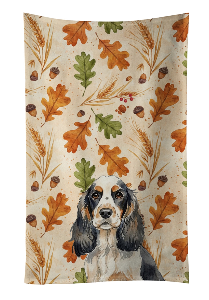 WDK7784KTWL 25 x 15 in. Parti Cocker Spaniel Heirloom Fall Kitchen Towel