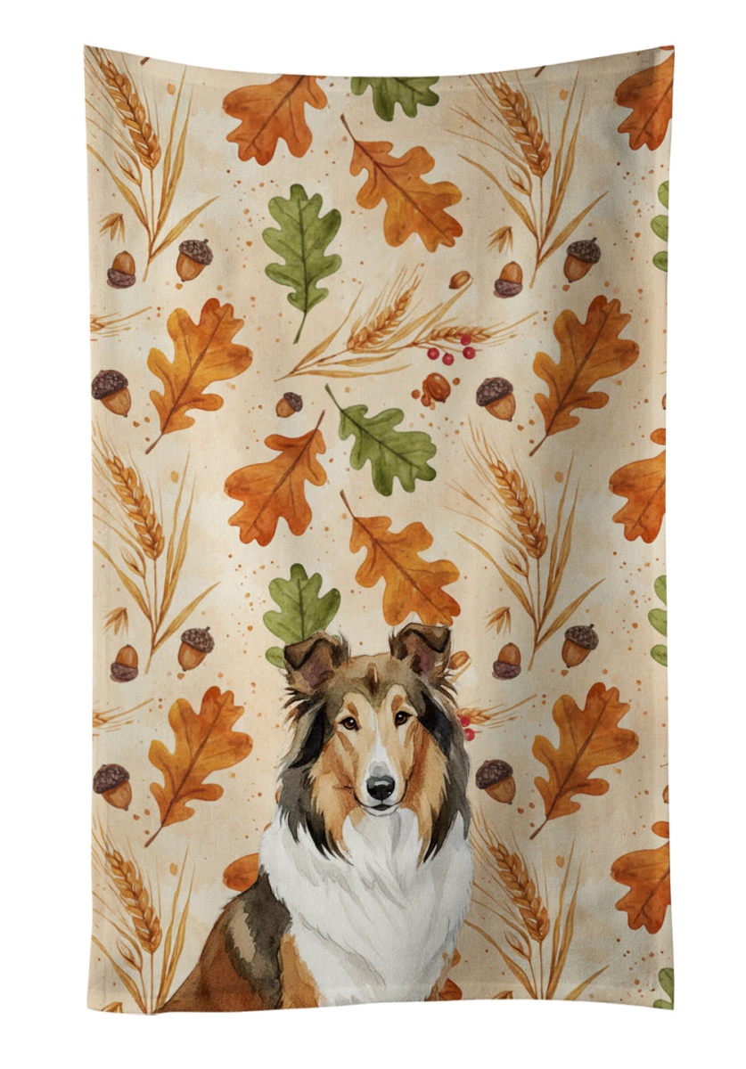 WDK7786KTWL 25 x 15 in. Sable Collie Heirloom Fall Kitchen Towel