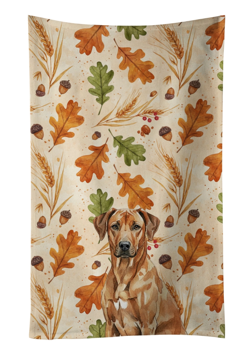 WDK7986KTWL 25 x 15 in. Rhodesian Ridgeback Heirloom Fall Kitchen Towel