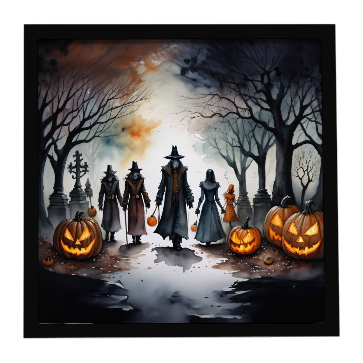DAC2243MFP88 8 x 8 in. Vampires Spooky Halloween Framed Metal Print