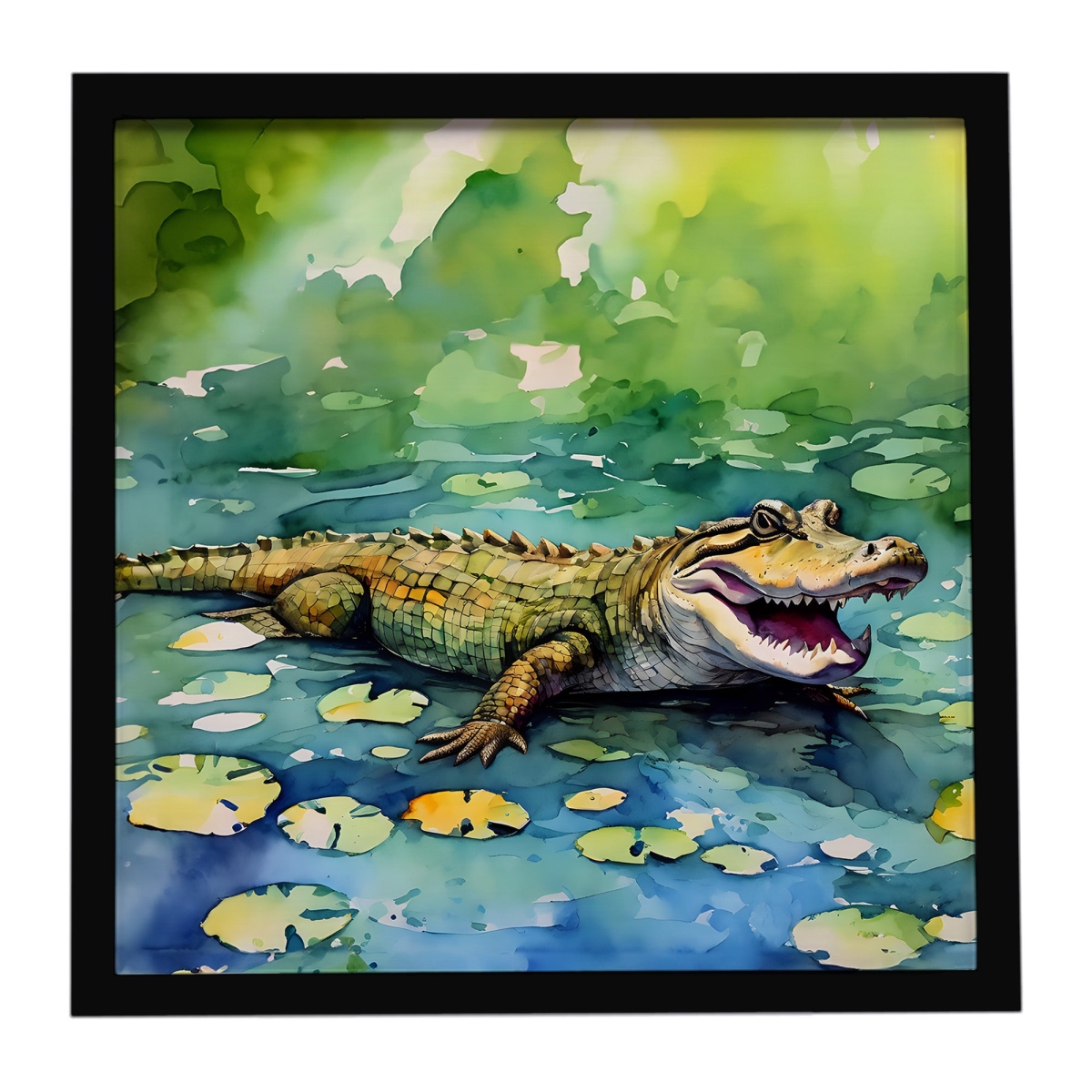 DAC2866MFP88 8 x 8 in. Alligator Framed Metal Print
