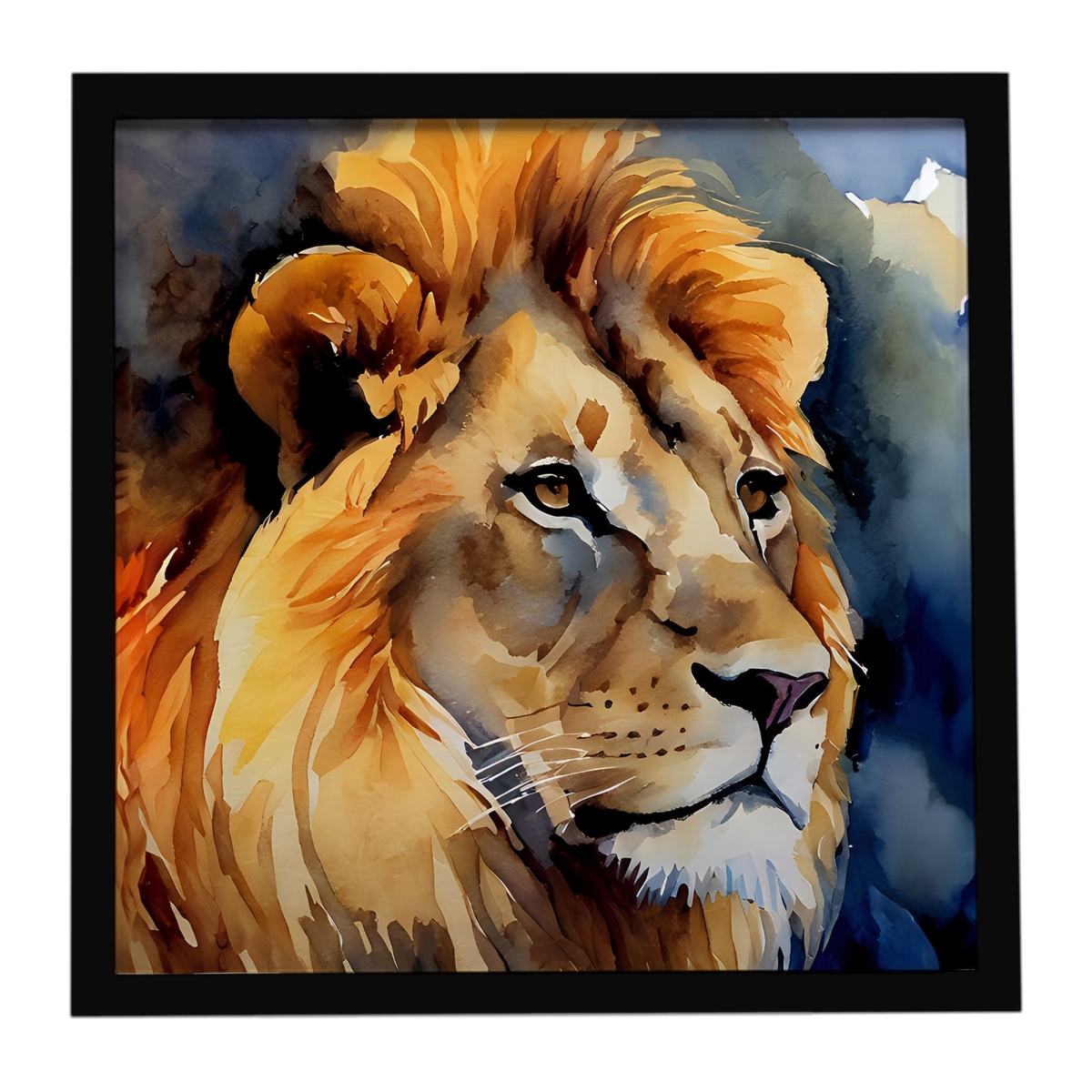 DAC2954MFP88 8 x 8 in. Lion Framed Metal Print