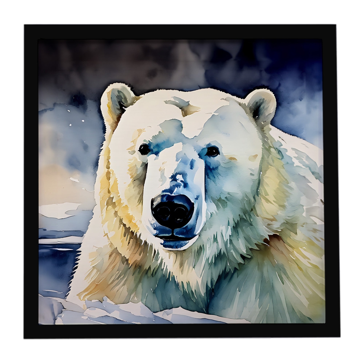 DAC2977MFP88 8 x 8 in. Polar Bear Framed Metal Print