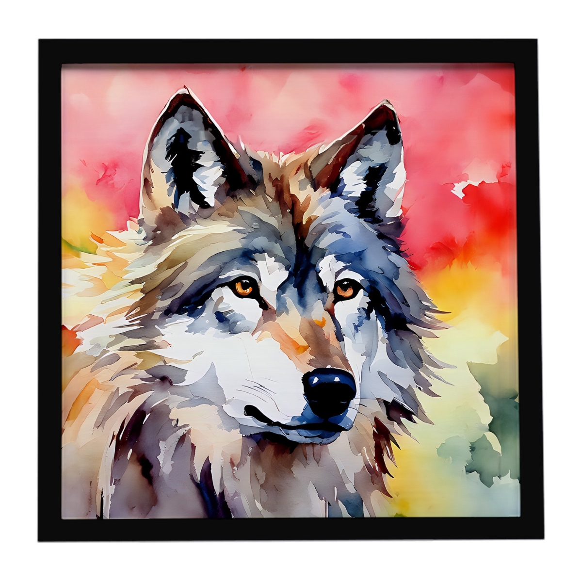 DAC3009MFP88 8 x 8 in. Wolves Wolf Framed Metal Print