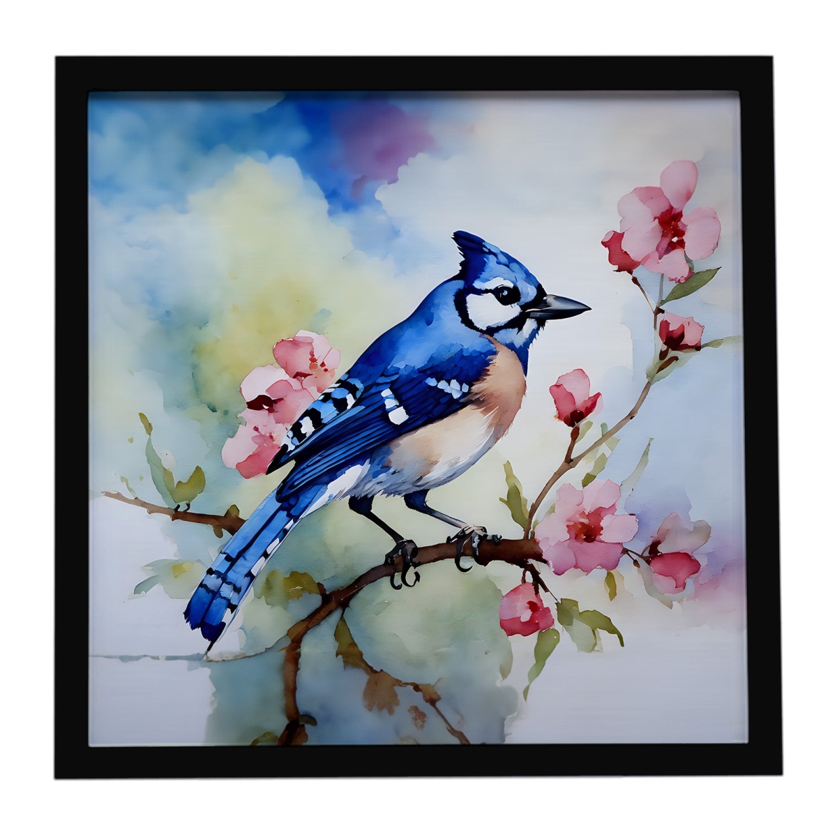 DAC3186MFP88 8 x 8 in. Blue Jay Framed Metal Print