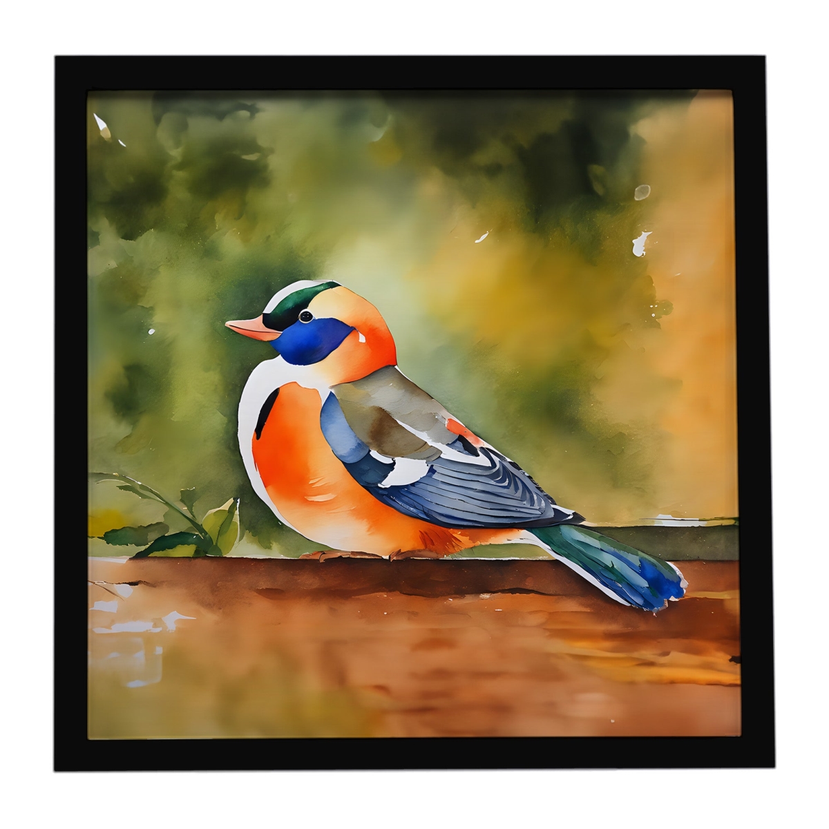 DAC3242MFP88 8 x 8 in. Mandarin Duck Framed Metal Print