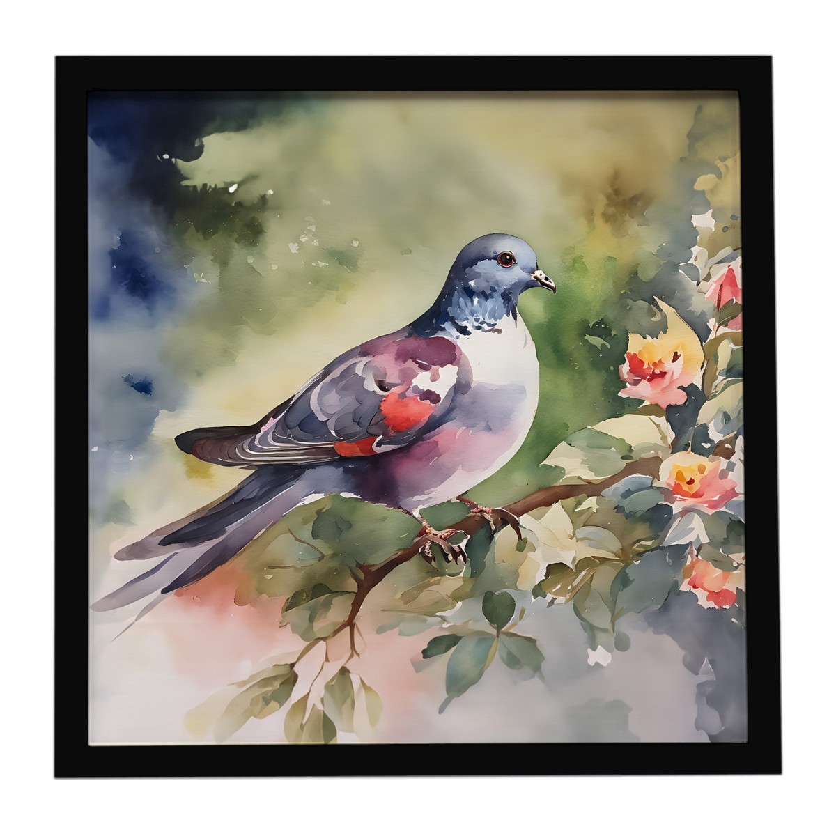 DAC3261MFP88 8 x 8 in. Pigeon Framed Metal Print