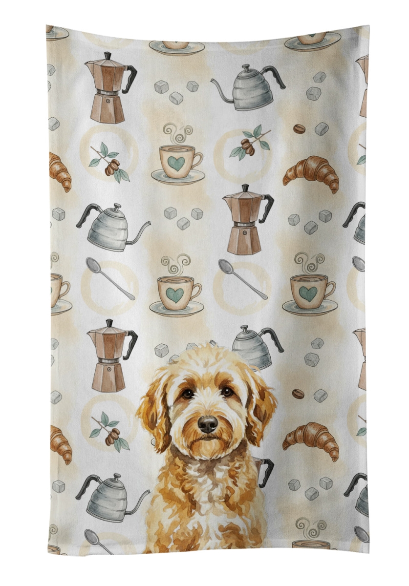WDK7452KTWL 25 x 15 in. Goldendoodle Coffee Bar Kitchen Towel