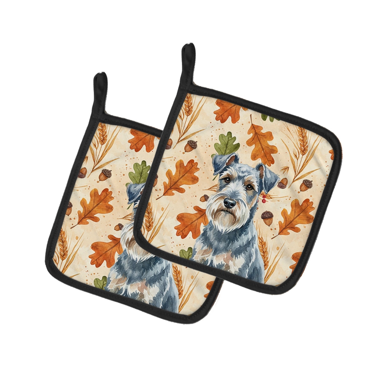 Picture of Carolines Treasures WDK7897PTHD 7.5 x 7.5 in. Blue Lakeland Terrier Heirloom Fall Pair of Pot Holders