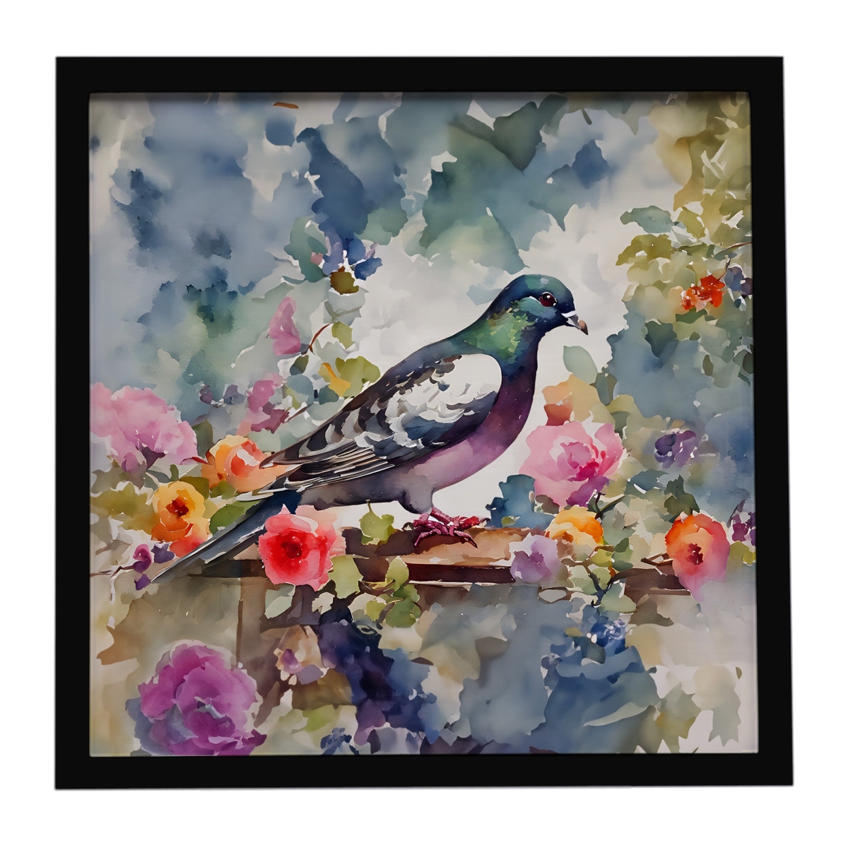 DAC3260MFP88 8 x 8 in. Pigeon Framed Metal Print