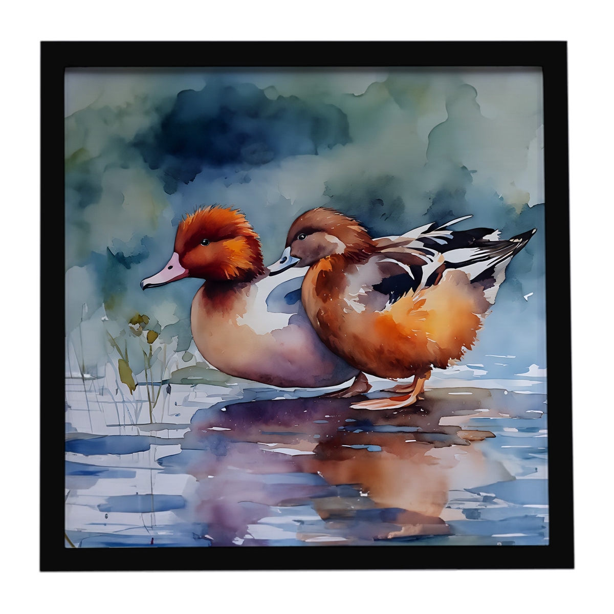 DAC3264MFP88 8 x 8 in. Redhead Duck Framed Metal Print