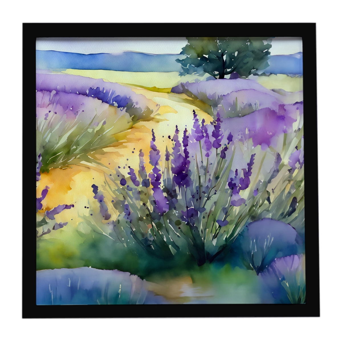 DAC1582MFP88 8 x 8 in. Lavender in Watercolor Framed Metal Print