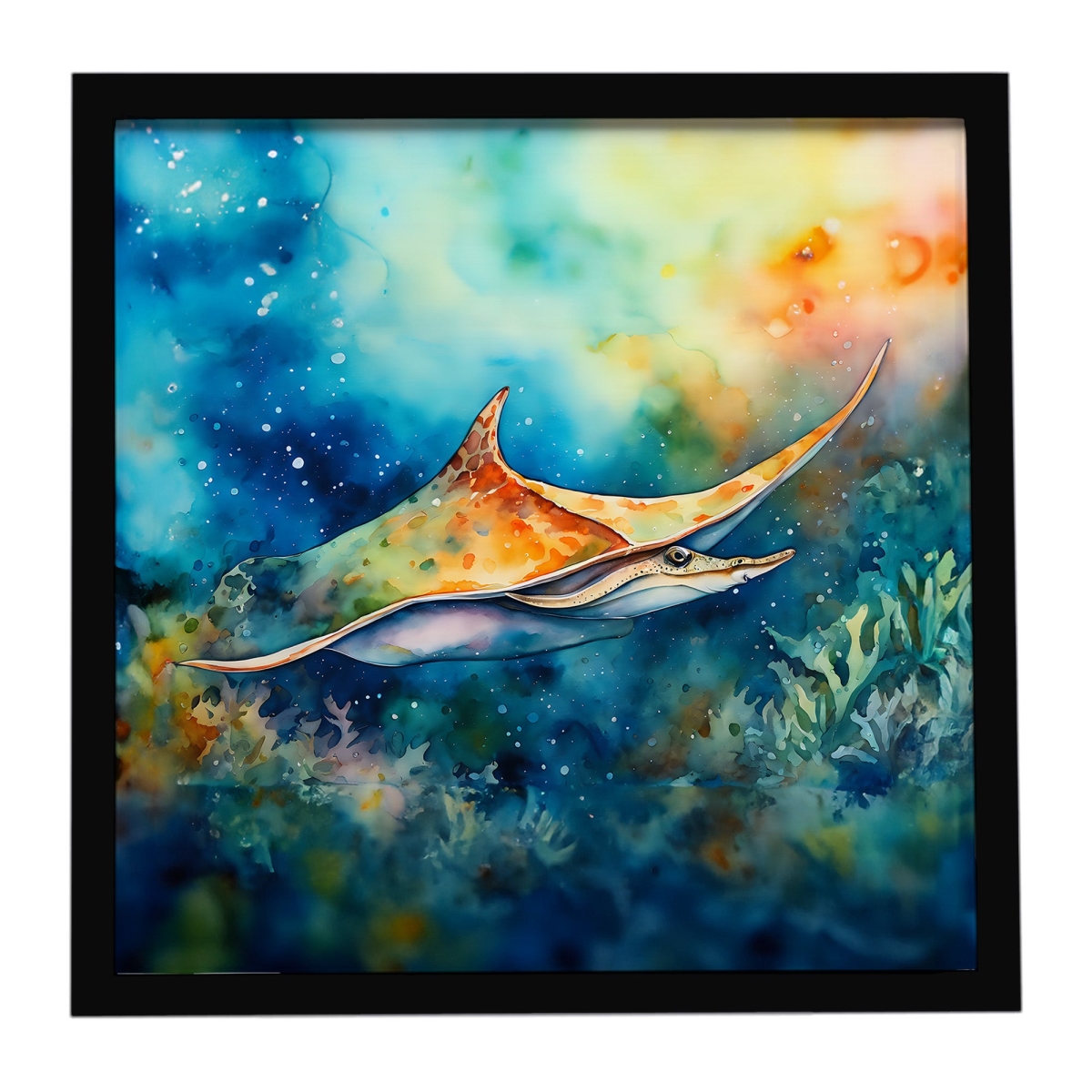 DAC2832MFP88 8 x 8 in. Sting Ray Framed Metal Print