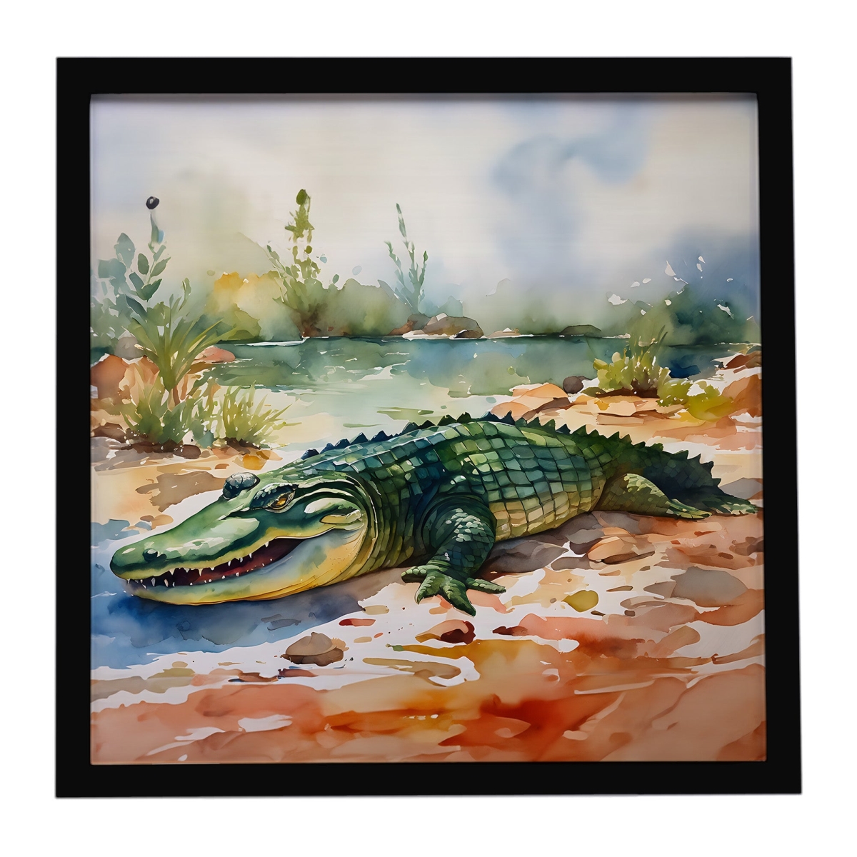 DAC2868MFP88 8 x 8 in. Alligator Framed Metal Print
