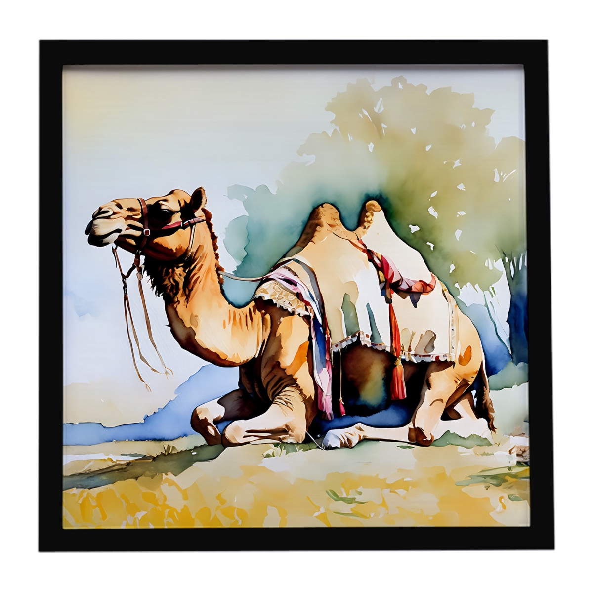 DAC2885MFP88 8 x 8 in. Camel Framed Metal Print