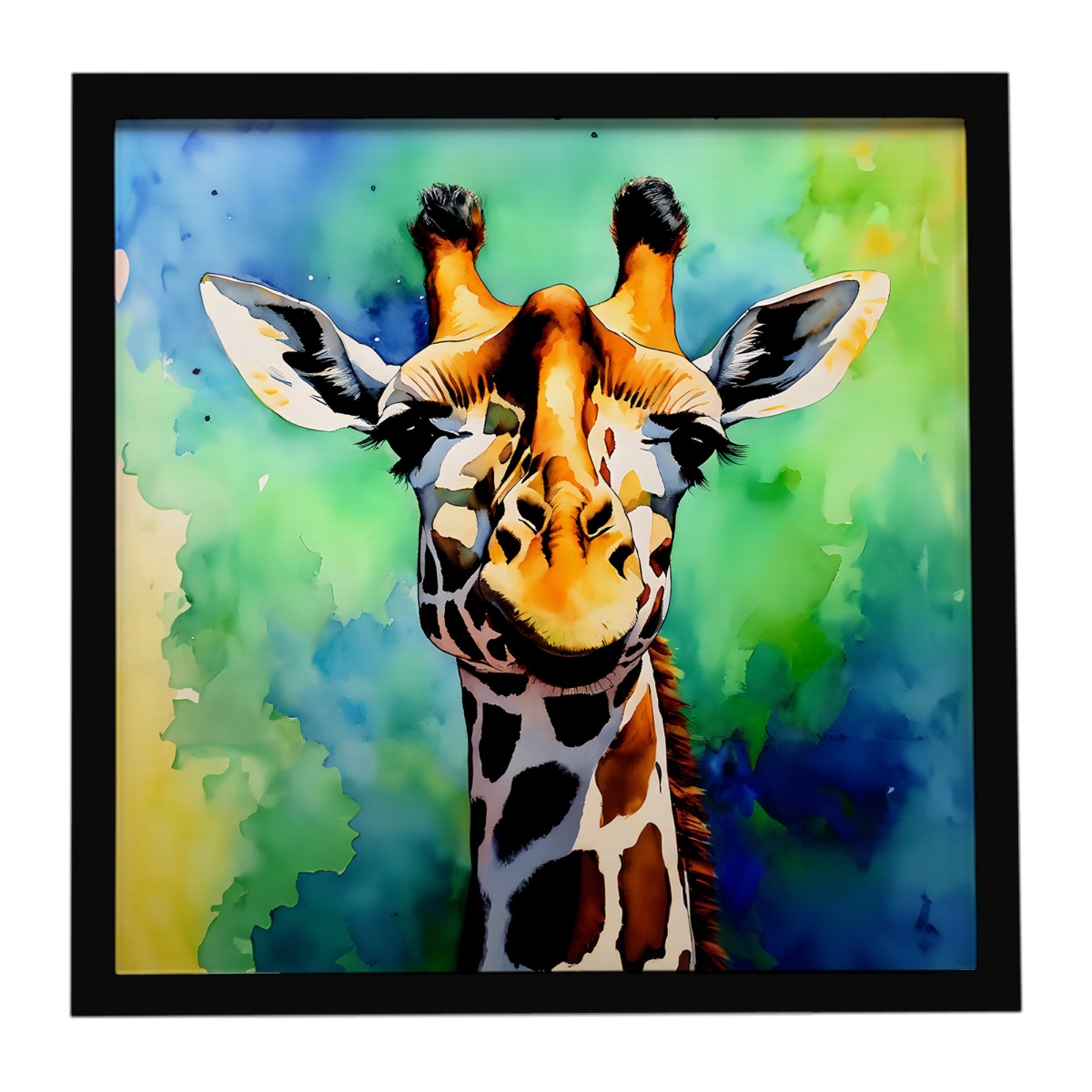 DAC2911MFP88 8 x 8 in. Giraffe Framed Metal Print