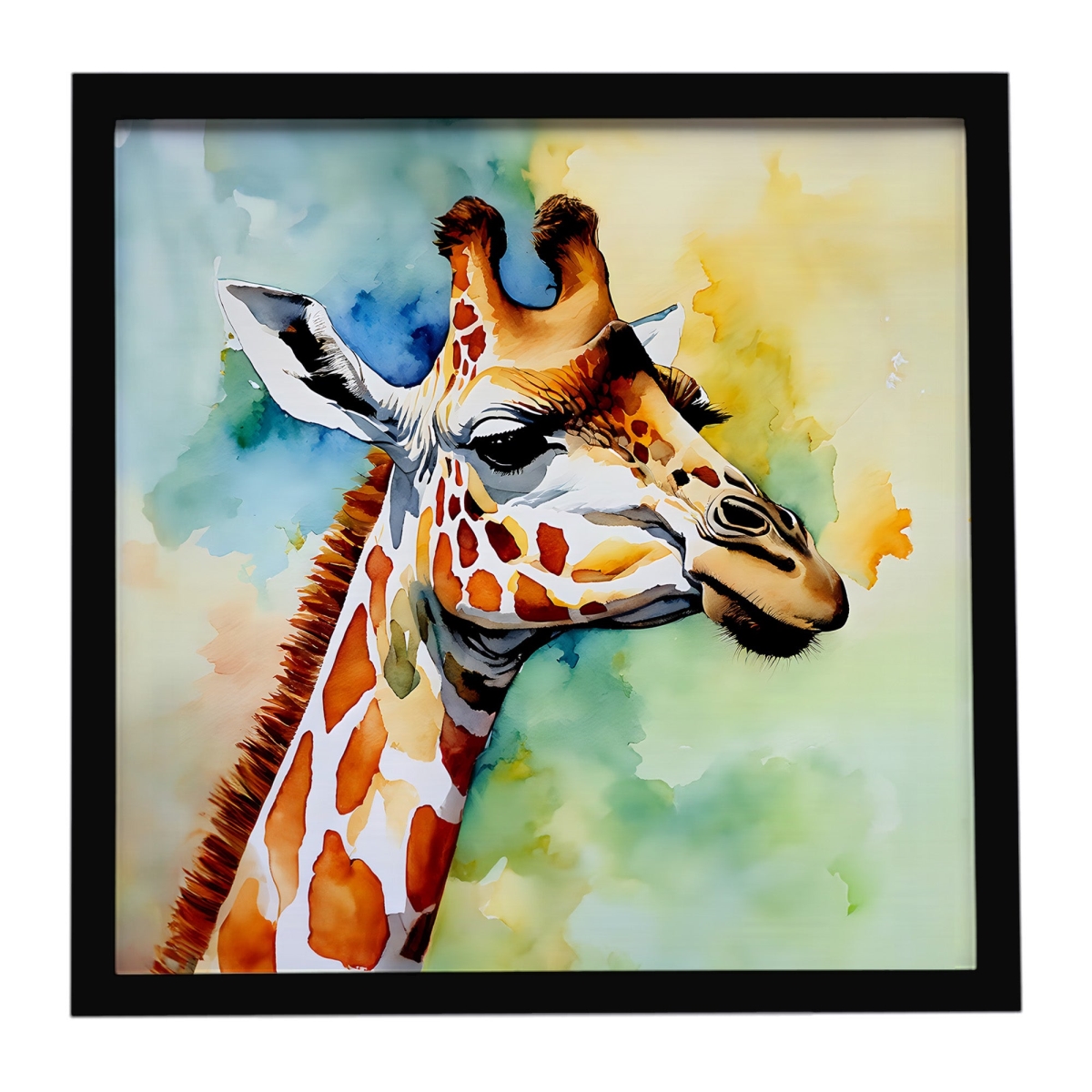 DAC2915MFP88 8 x 8 in. Giraffe Framed Metal Print