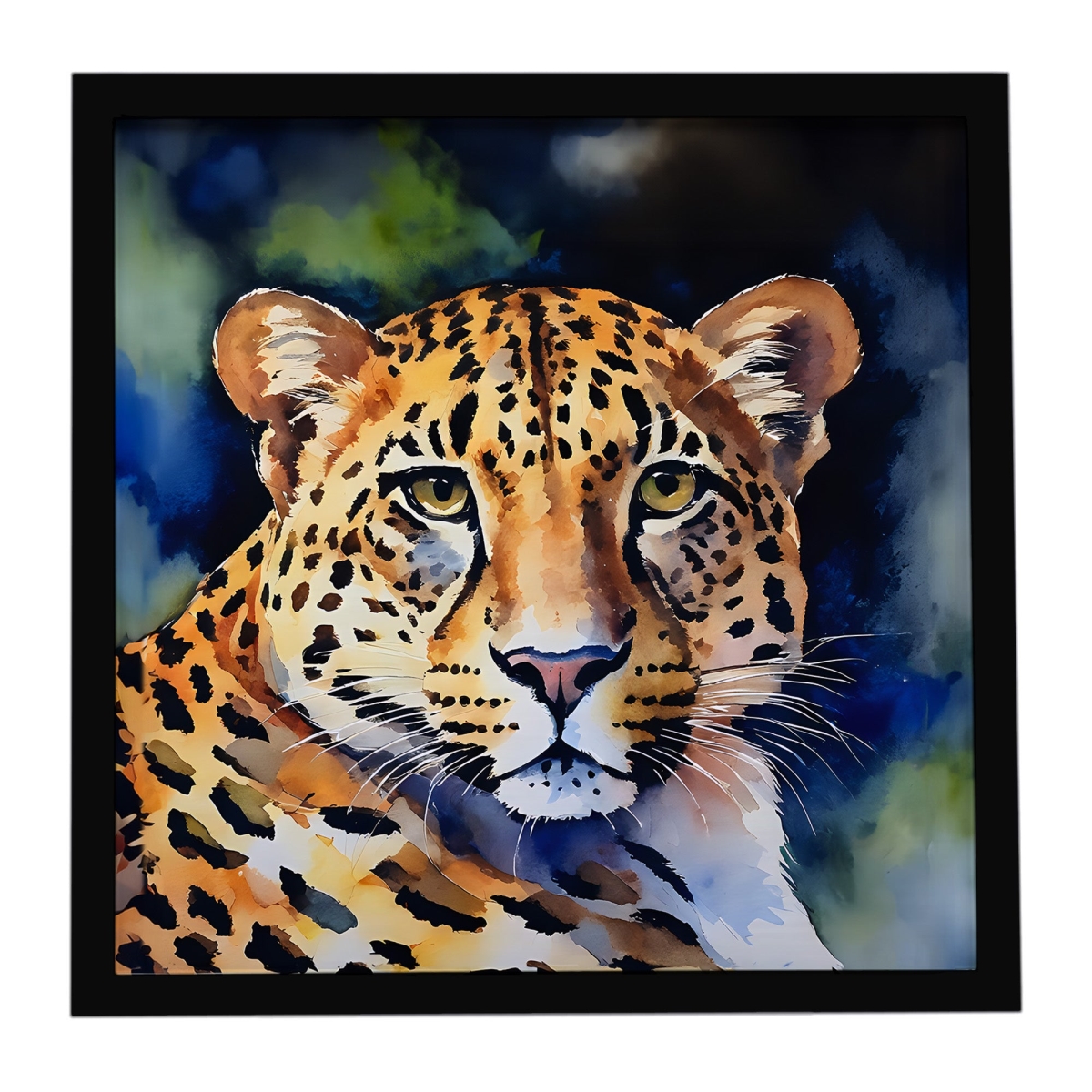 DAC2949MFP88 8 x 8 in. Leopard Framed Metal Print