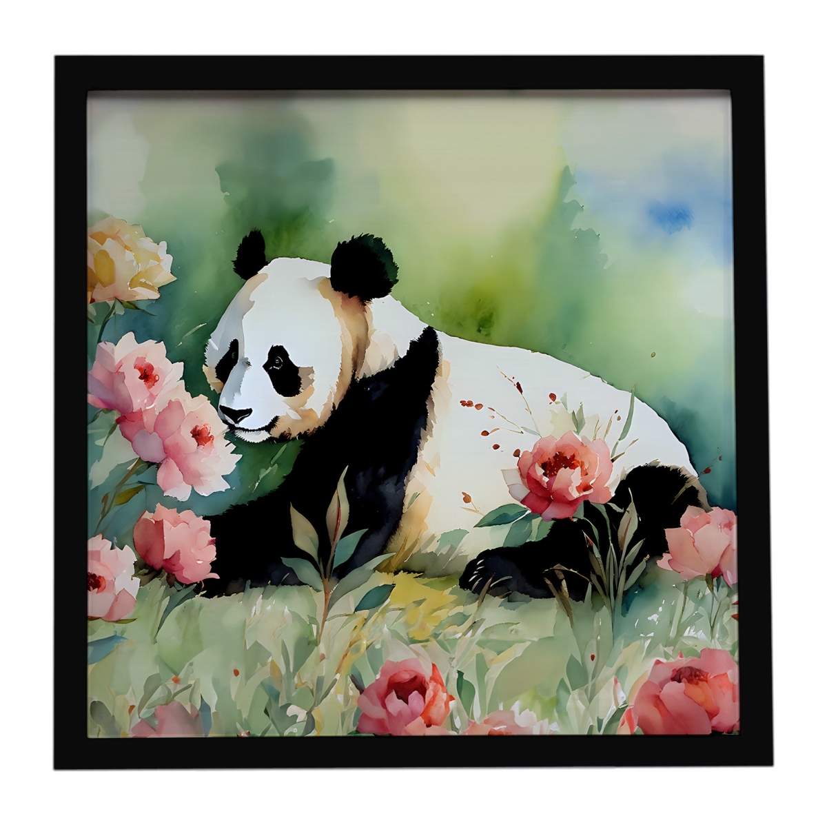 DAC2971MFP88 8 x 8 in. Panda Framed Metal Print