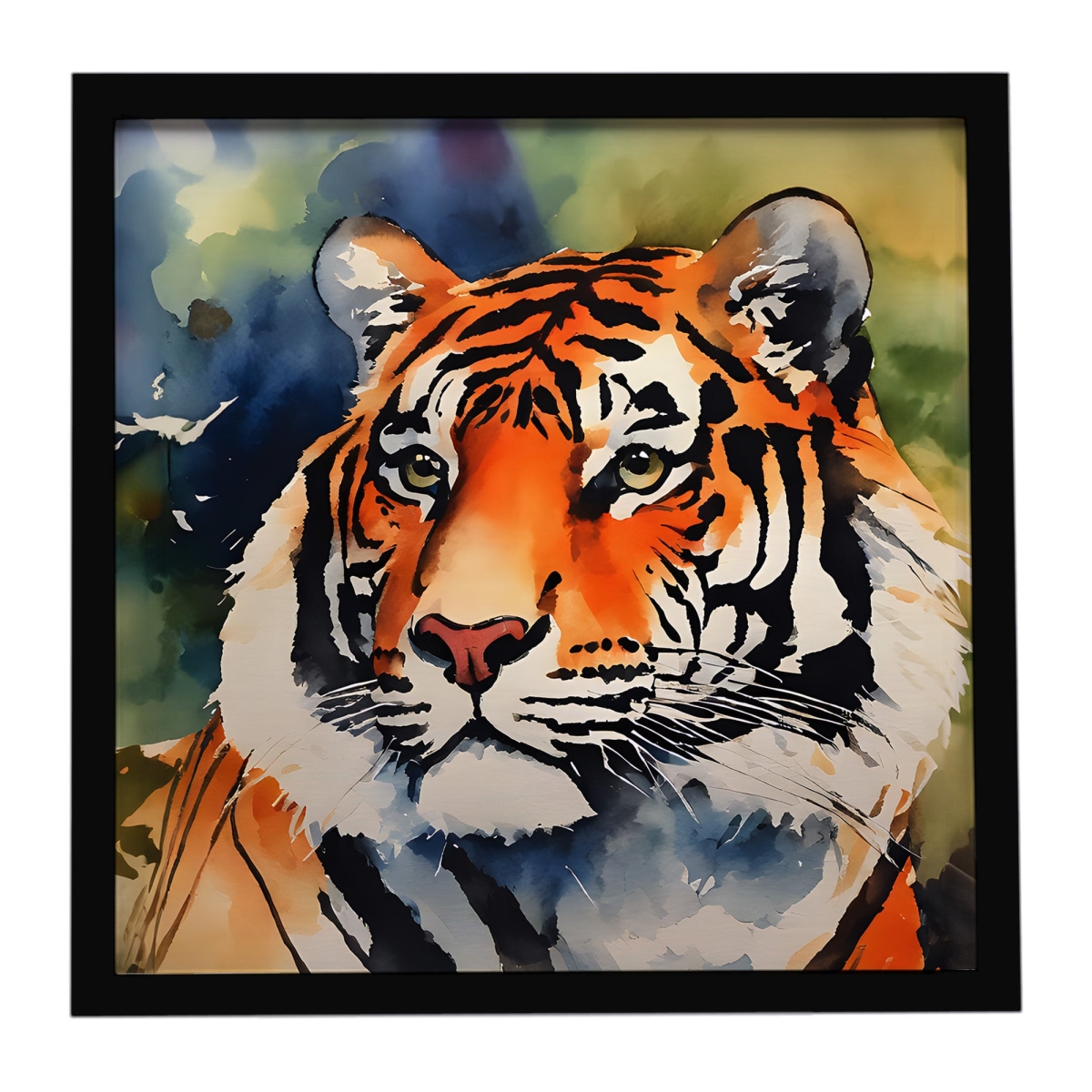 DAC2989MFP88 8 x 8 in. Tiger Framed Metal Print