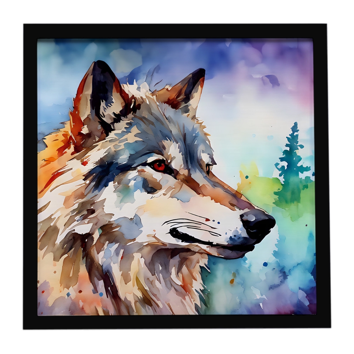 DAC3005MFP88 8 x 8 in. Wolves Wolf Framed Metal Print