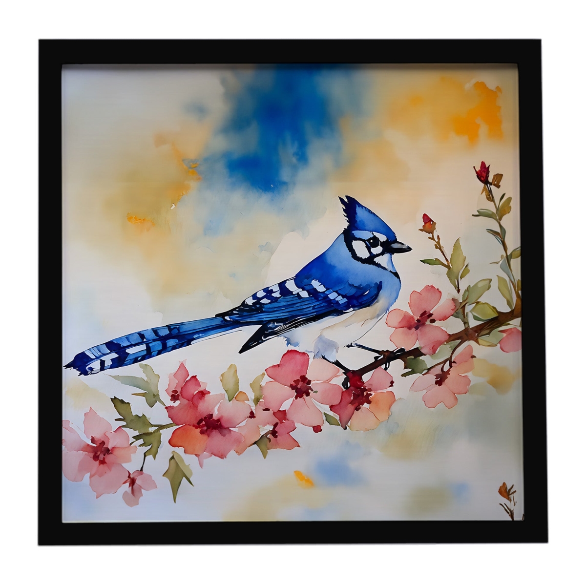 DAC3187MFP88 8 x 8 in. Blue Jay Framed Metal Print