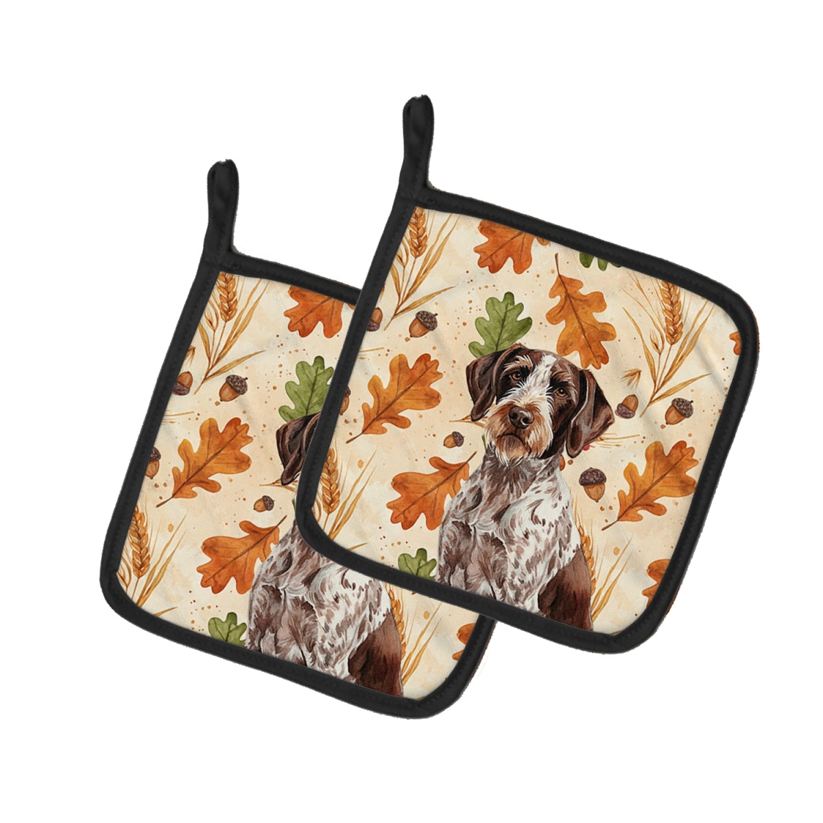 Picture of Carolines Treasures WDK7850PTHD 7.5 x 7.5 in. Roan German Wirehaired Pointer Heirloom Fall Pair of Pot Holders