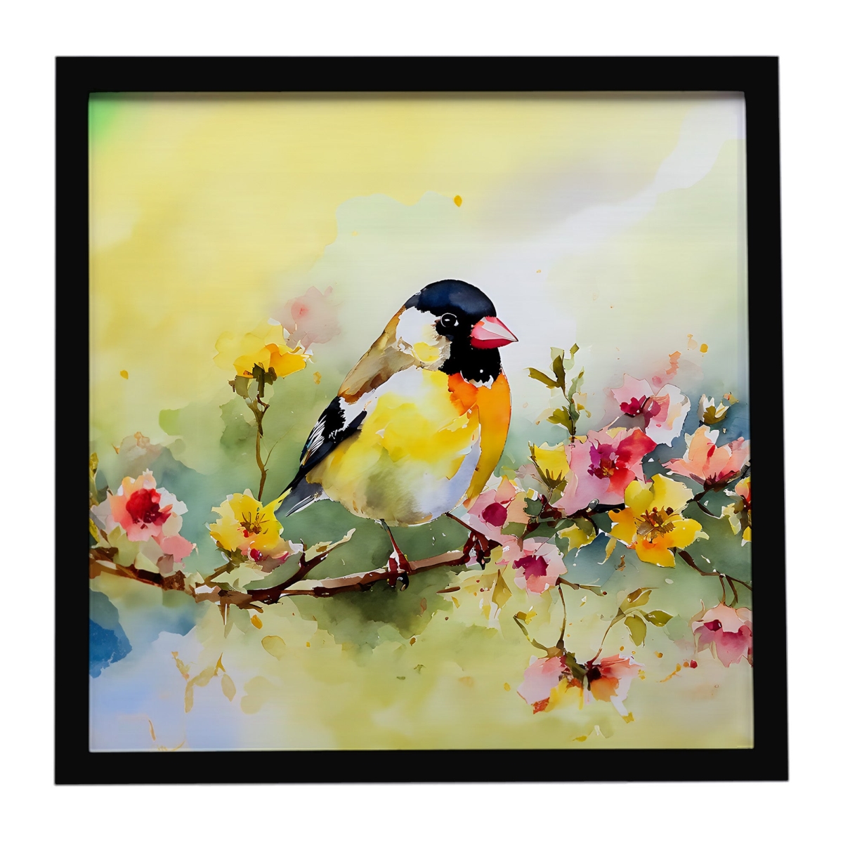 DAC3224MFP88 8 x 8 in. Goldfinch Framed Metal Print