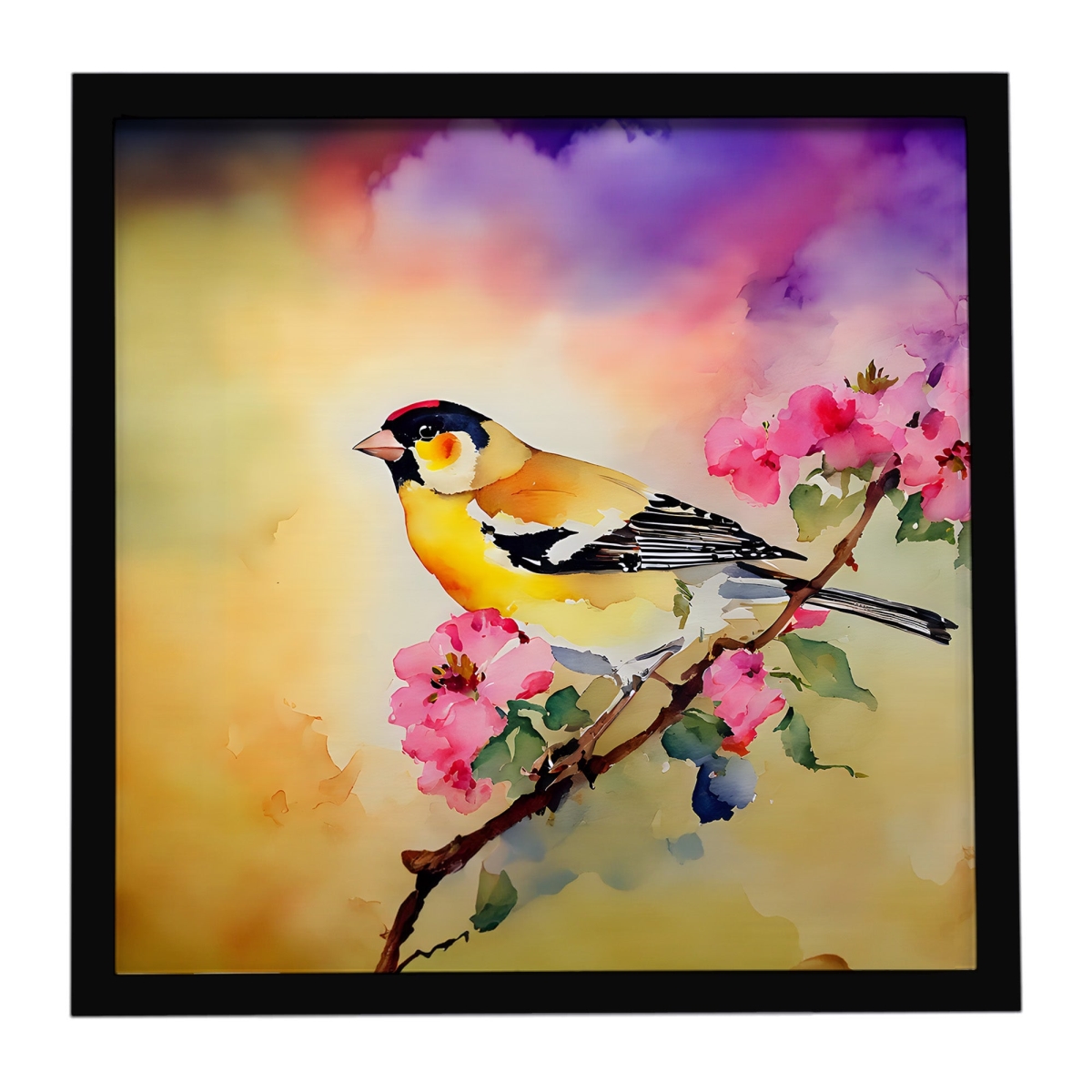 DAC3225MFP88 8 x 8 in. Goldfinch Framed Metal Print