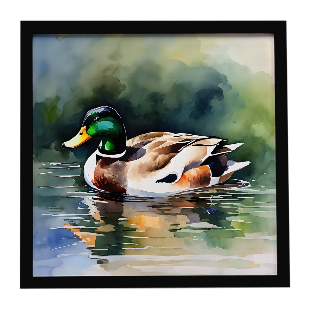 DAC3238MFP88 8 x 8 in. Mallard Framed Metal Print