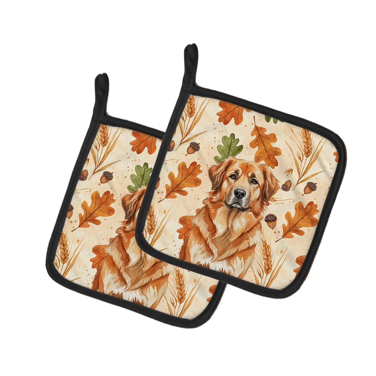 Picture of Carolines Treasures WDK7899PTHD 7.5 x 7.5 in. Red Leonberger Heirloom Fall Pair of Pot Holders