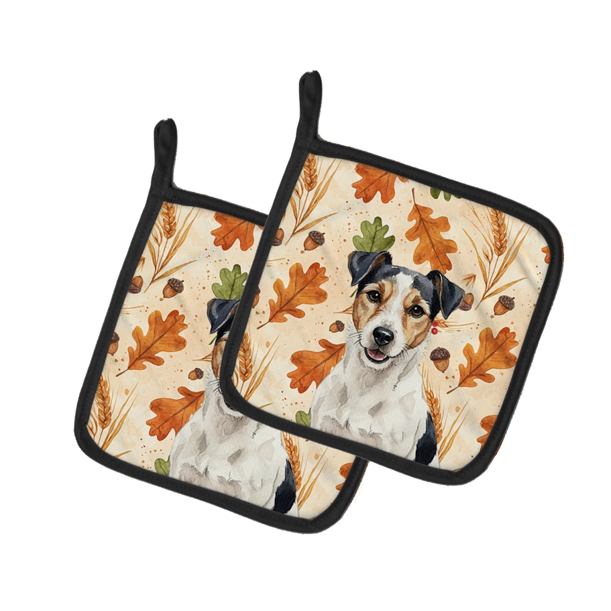Picture of Carolines Treasures WDK7946PTHD 7.5 x 7.5 in. Parson Russell Terrier Heirloom Fall Pair of Pot Holders
