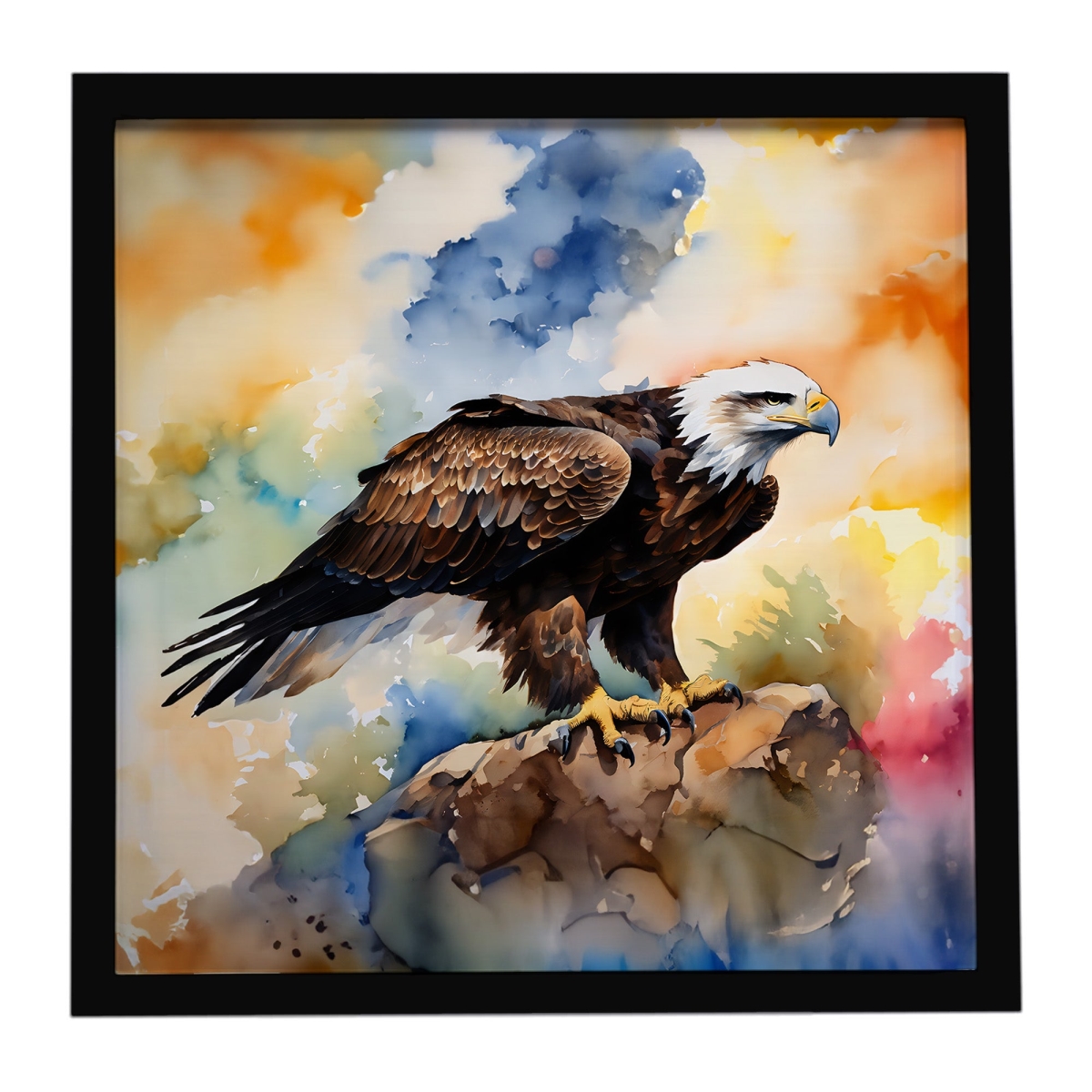 DAC3217MFP88 8 x 8 in. Eagle Framed Metal Print