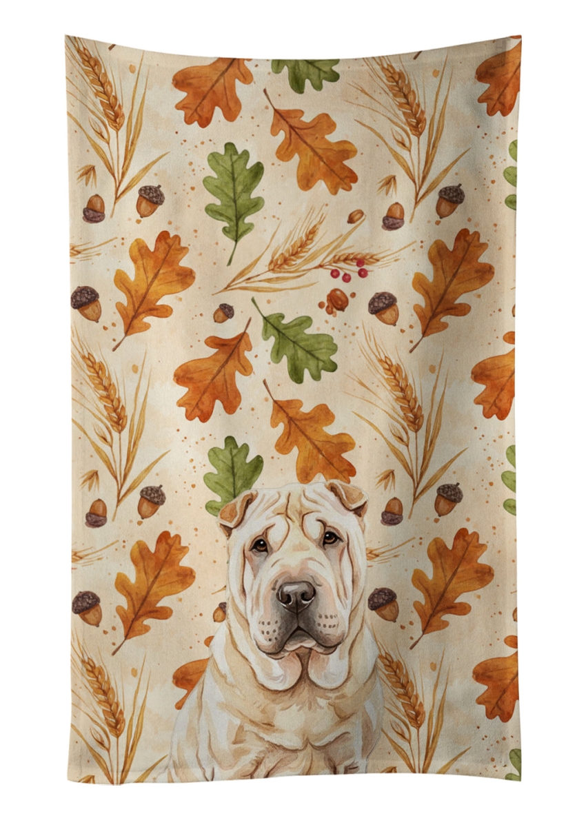 WDK8008KTWL 25 x 15 in. Shar Pei Heirloom Fall Kitchen Towel
