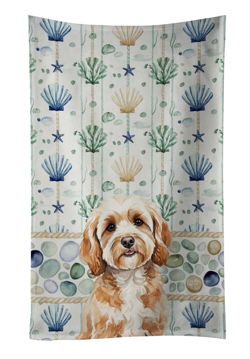WDK6966KTWL 25 x 15 in. Cavapoo Coastal Sea Glass Kitchen Towel