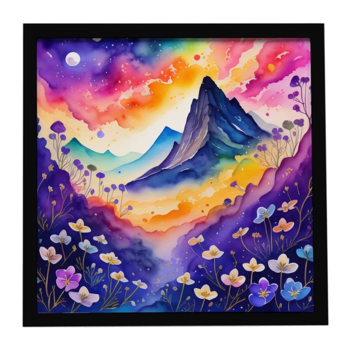 DAC1997MFP88 8 x 8 in. Colorful Violets Framed Metal Print