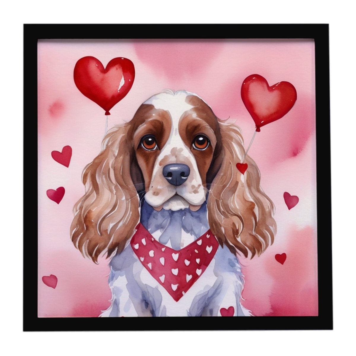 DAC5324MFP88 8 x 8 in. Cocker Spaniel My Valentine Framed Metal Print