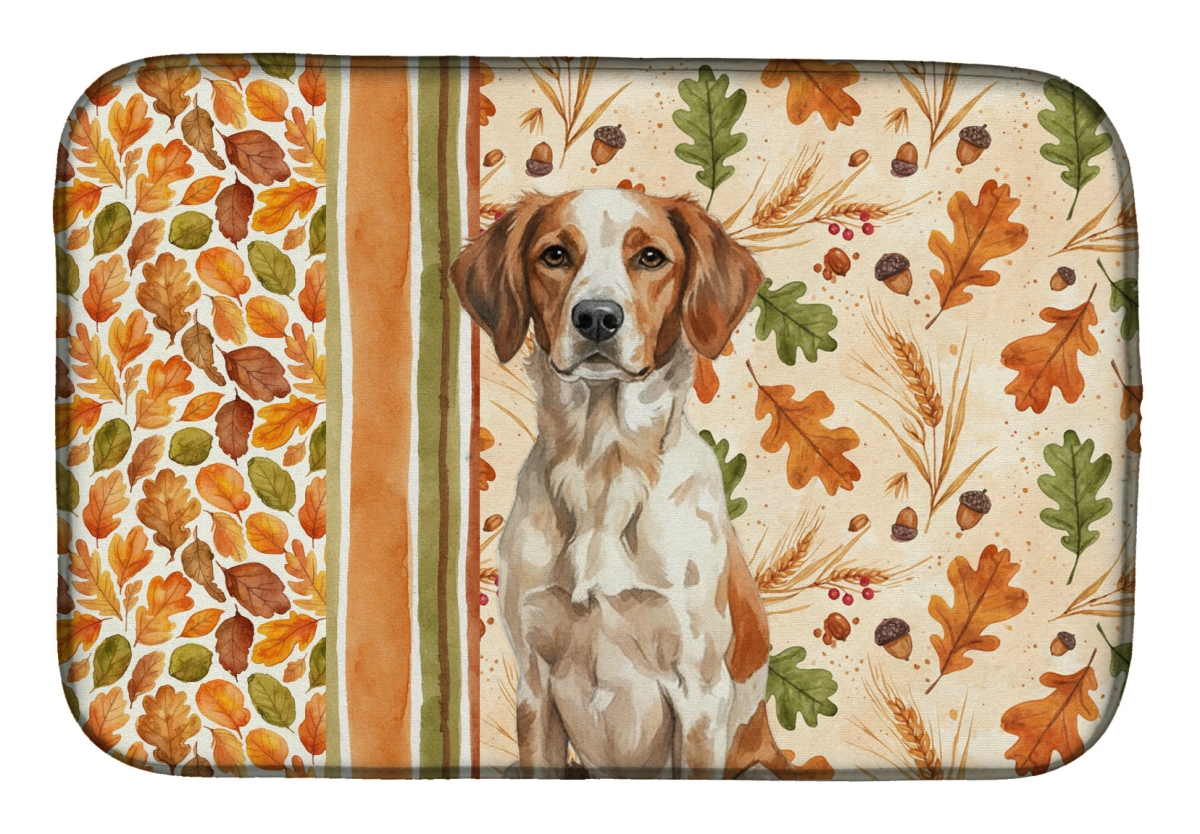 Picture of Carolines Treasures WDK7745DDM 21 x 14 in. Roan Brittany Heirloom Fall Dish Drying Mat - Multi Color
