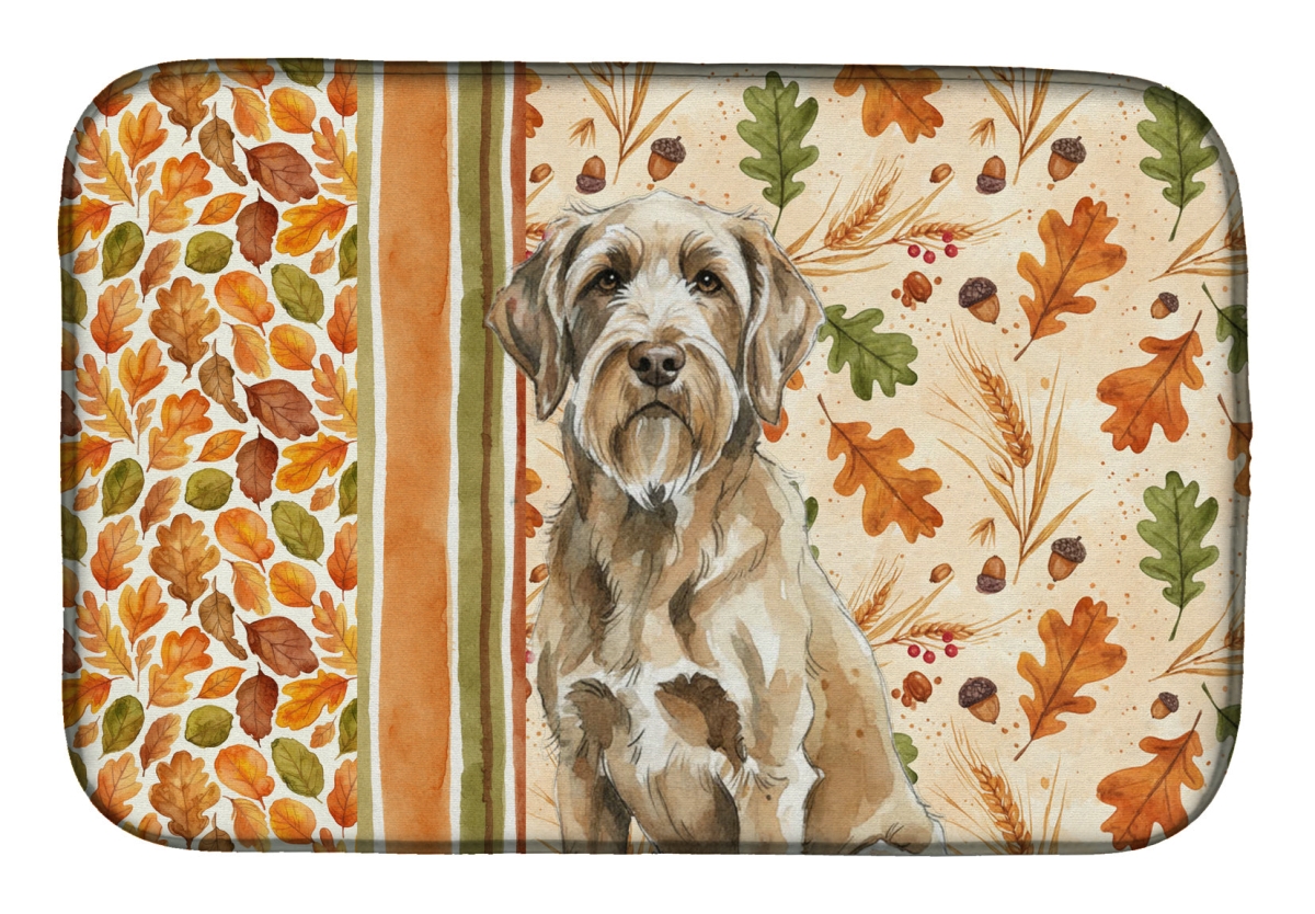 WDK8027DDM 21 x 14 in. Spin-one Italiano Heirloom Fall Dish Drying Mat - Multi Color