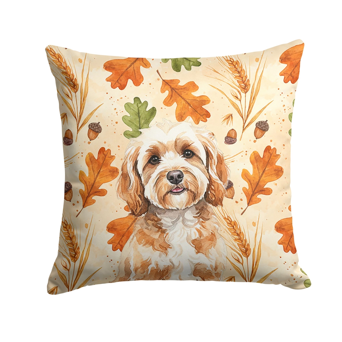 WDK7766PW1818 18 x 18 in. Cavapoo Heirloom Fall Throw Pillow