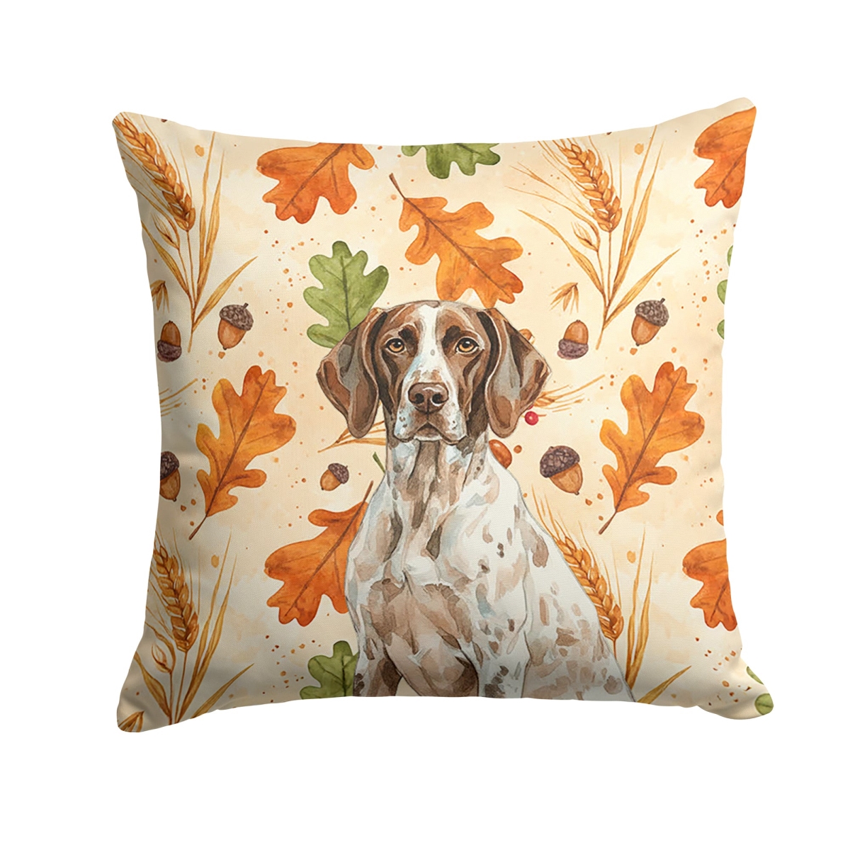 WDK7848PW1818 18 x 18 in. German Shorthaired Pointer Heirloom Fall Throw Pillow